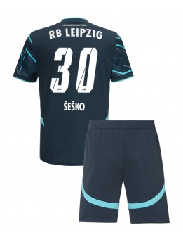 Billige RB Leipzig Benjamin Sesko #30 Tredjedraktsett Barn 2024-25 Kortermet (+ Korte bukser)